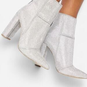 Steve madden silver rhinestone ankle